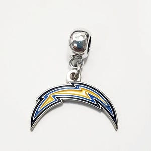 LA LOS ANGELES Football Charm Add On Slider Pendant for European Bracelets Necklaces Jewelry etc Diy