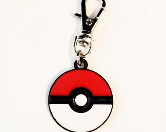 CARTOON CHARM Go Game Zipper Pull for Purse Wallet Backpack Bag etc or Pet Cat Dog Collar Jewelry Cell Phone Clip On