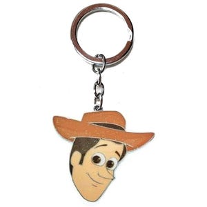 SHERIFF WOODY Charm Toy Story Cartoon Character Keychain Key Chain Ring or Charm for a Purse Backpack Jacket Tote Bag Wallet Pet Collar Etc
