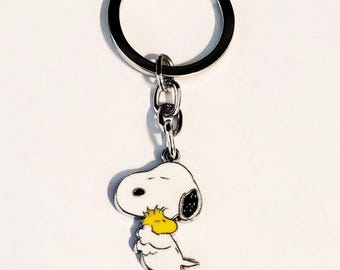 CARTOON CHARM Love Hugs Keychain Key Chain Ring or Purse Jeans Belt Loop Backpack Jacket Diaper Bag Wallet Zipper Pull Etc