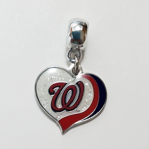 Dije deslizante de béisbol de los Nacionales de Washington para pulseras, collares, joyas de béisbol, etc., bricolaje.