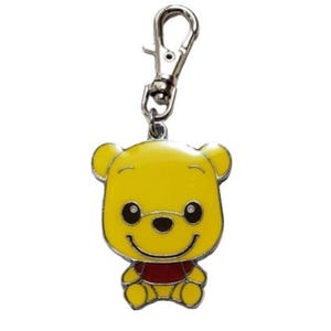 Abalorio de WINNIE THE POOH con cierre de cremallera y clip para bolso, cartera, mochila, bolso de pañales, teléfono móvil, etc. o para collar de perro o gato