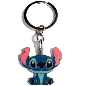 STITCH Charm And LILO Cartoon Character Keychain Key Chain Ring or Purse Jeans Backpack Jacket Bag Wallet Etc Accessory
