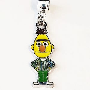 Colgante deslizante con el personaje de Barrio Sésamo Ernie Friend de BERT para pulseras europeas, collares, joyas, etc., bricolaje