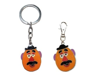 MR POTATO HEAD Charm Toy Story Keychain Key Ring or Zipper Pull Clip On Bag Purse Wallet Backpack or Pet Cat Dog Collar Jewelry Cell Phone