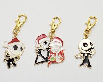 CARTOON Charm: 3 X Zipper Pull Clip On for Bag Purse Tote Wallet Jacket Backpack Diaper Bag / Small Pet Dog Cat Collar Halloween Christmas