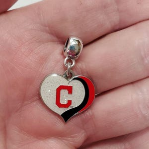 Colgante deslizante con dije de béisbol de los CLEVELAND GUARDIANS para pulseras, collares, joyas, etc., me encanta el béisbol. Hazlo tú mismo