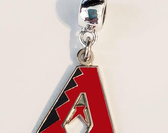ARIZONA Baseball Charm Slider and Pendant for European Bracelets Necklaces Jewelry etc Diy