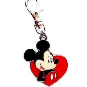 MOUSE Charm Zipper Pull Clip On Clasp for Purse Tote Diaper Bag Wallet Jacket Backpack or a SMALL Pet Dog Cat Collar Jewelry Charm