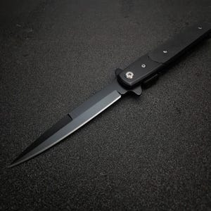 Stiletto Spring Assisted Folding Pocket Knife. Survival Knife Gangster Style.