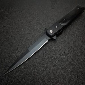 Stiletto Spring Assisted Folding Pocket Knife. Survival Knife Gangster Style.