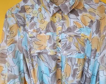 Vintage Size 20 1990s Dress by Lerose Yellow Polyester