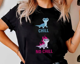 Disney Frozen 2 Salamander Chill vs No Chill T-Shirt 
