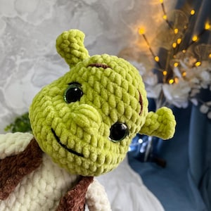 Shrek Crochet Pattern PDF, Ogre Amigurumi Crochet Tutorial, Plush Doll Pattern, Easy Beginner PDF, Instant Download
