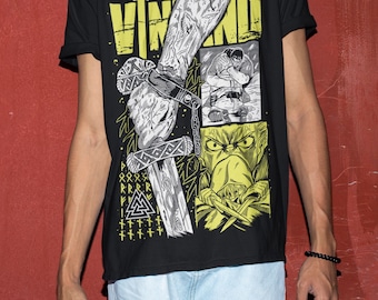 Koszulka unisex Thorfinn Son of Thors Anime, koszula Manga Viking Saga