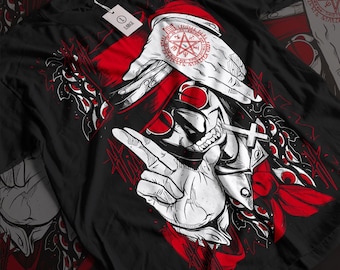 Ultimate Vampire Shirt, Vampire Hoodie, Anime Hellsing Shirt, Alucard Hellsing Hoodie, Hellsing shirt, Pentagram Hoodie, Hellsing Tee
