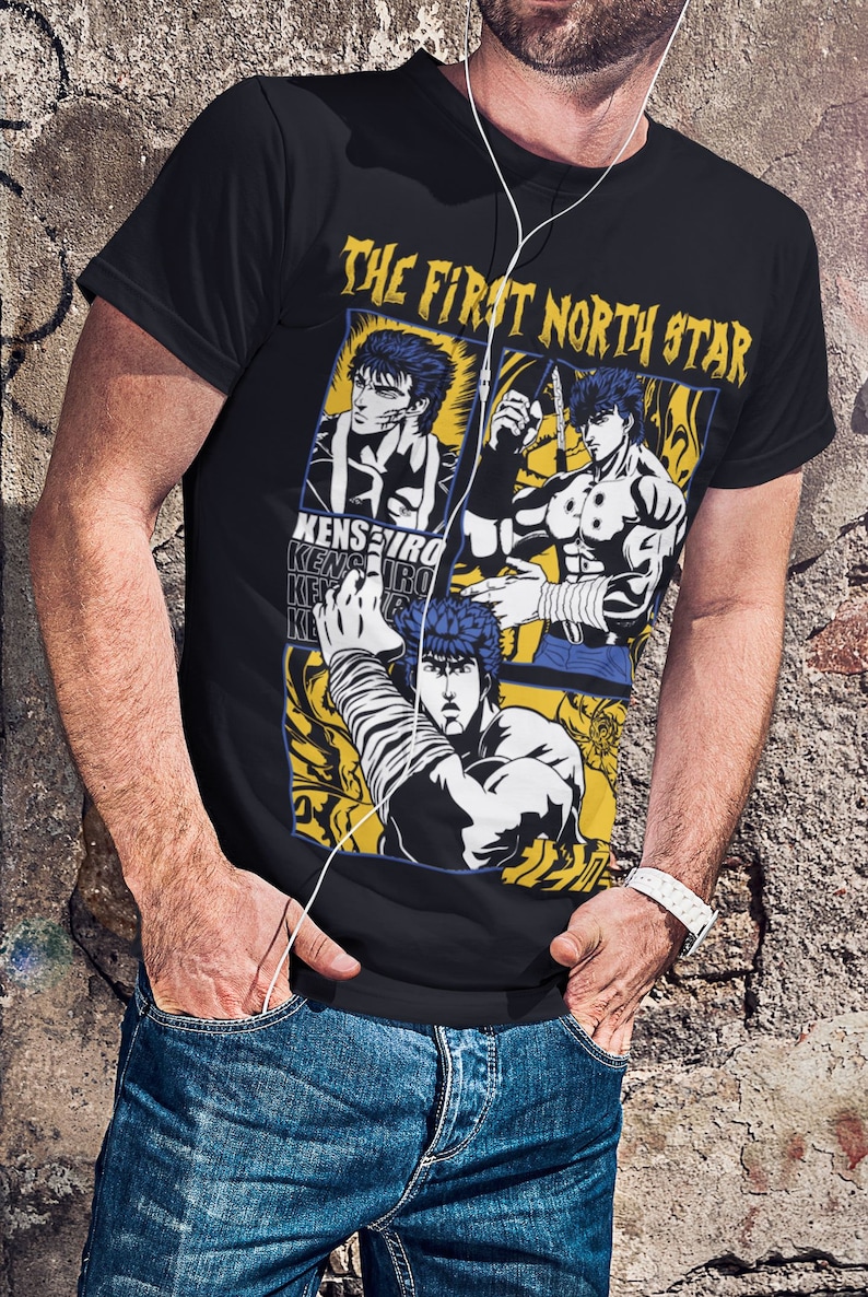 Fist of the North Star T-shirt Hokuto No Ken Kenshiro Japanese Anime - Fist Of The North Star T Shirt