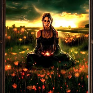 Demeter Meditating, Ceres, Goddess Print, Greek Goddess, Occult Poster, Witchcraft, Hellenic Art, Vintage Art, Greek paganism