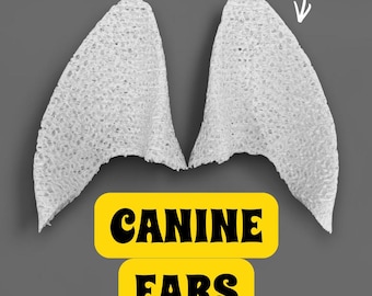 Wolf TPU Ears For Fursuit