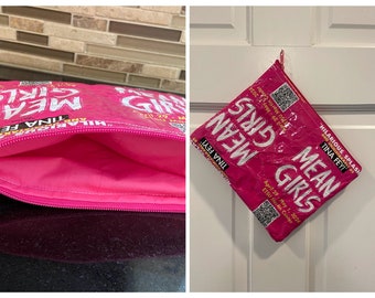 Mean Girls Touring Show Pouch (upcycled) with Pink Lining