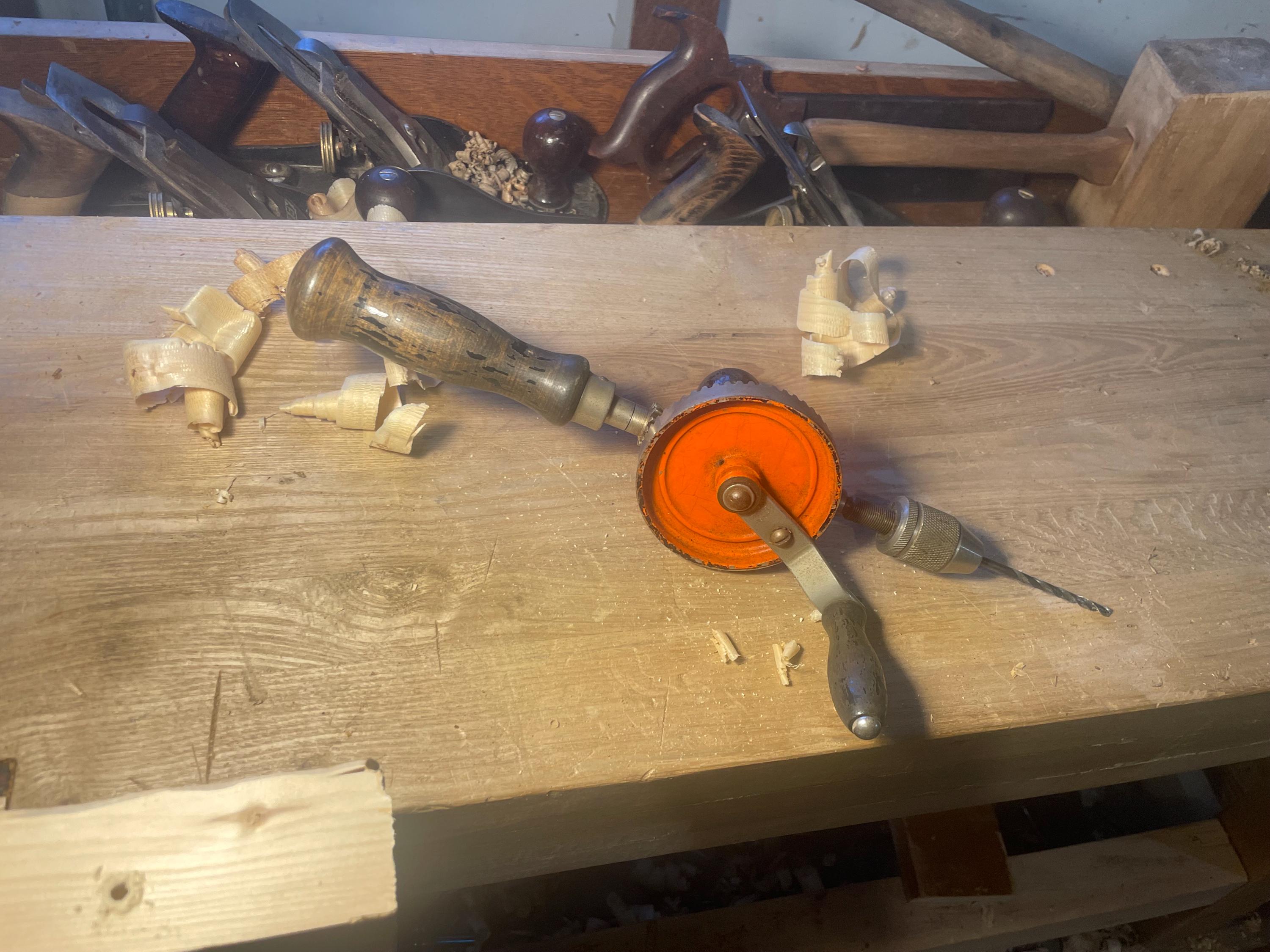 Kit Perceuse Manuelle Pour Bois Avec 20 Forets Diamant - 21 Pièces Neuf Sous Blister - Outillage Bricolage