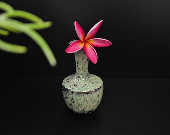 Handcrafted Ceramic Tiny Vase: Glossy Glazed Home Decor