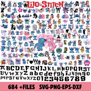 Pacote SVG Lilo e Stitch: Arquivos de corte Cricut e Silhouette (download digital)