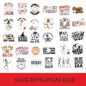 Halloween svg png bundle, Fall halloween clipart, Halloween witch ghost svg, Spooky season shirt svg, Cricut files, Cut files