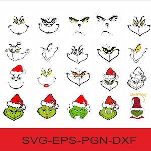 Julgranspigga ansikten SVG: Cricut & Silhouette Cut-filer (digital nedladdning)