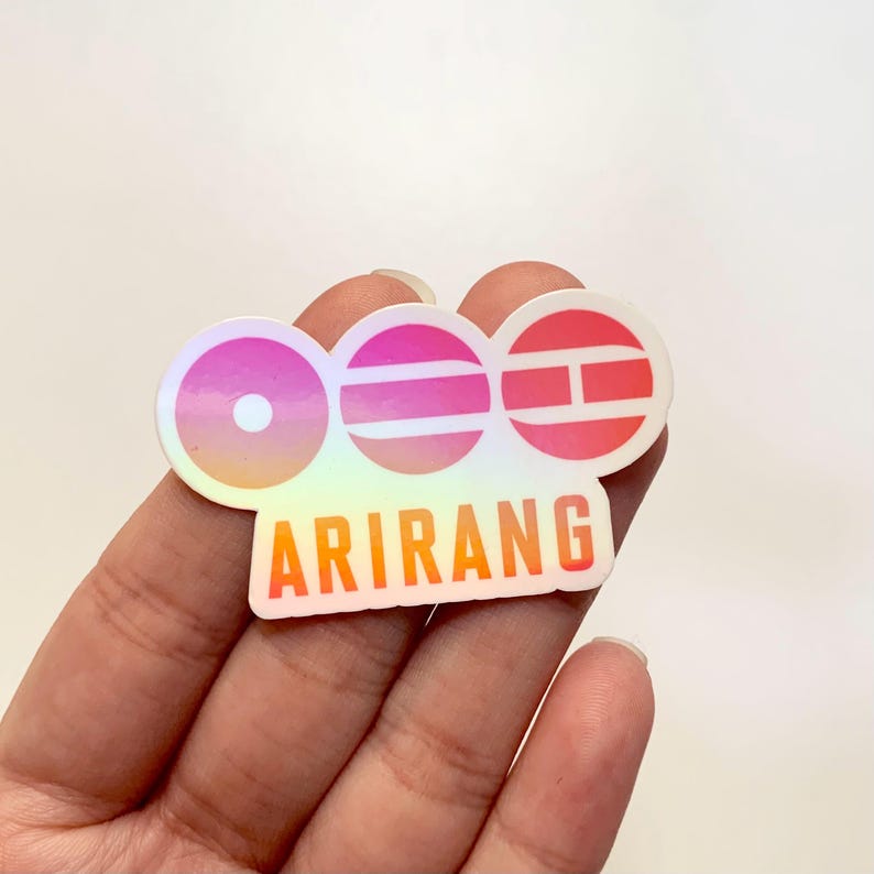 Ariyan Sticker 50 PCS BTS Arirang Hologram & Glitter Sticker | Size 5x3cm - Etsy