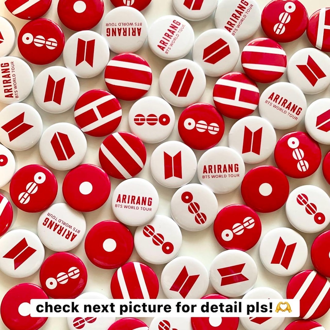 BTS Inspired Arirang Mini Pin Badge Set | Arirang Buttons for