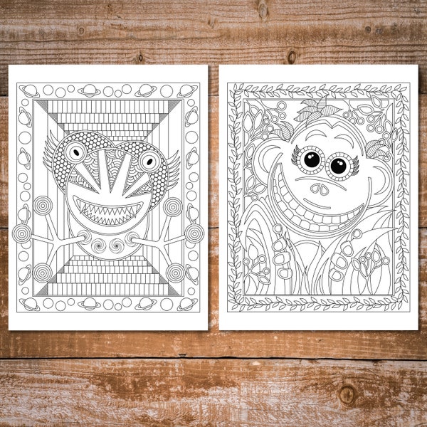 Creative Colouring for children and adults. Handmade design