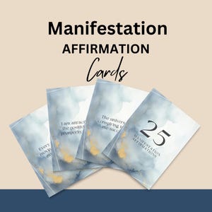 Tarjetas de afirmación de manifestación para el pensamiento positivo y la inspiración diaria, herramientas de autocuidado para la atención plena y el crecimiento