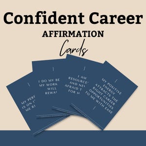 Cartes d'affirmation positive pour le travail | Cartes d'affirmation de confiance pour une carrière - Jeu d'autonomisation pour femmes, citations motivantes
