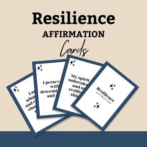 Tarjetas de afirmación de resiliencia para el pensamiento positivo y el bienestar mental: baraja inspiradora para el crecimiento personal, el autocuidado y la motivación