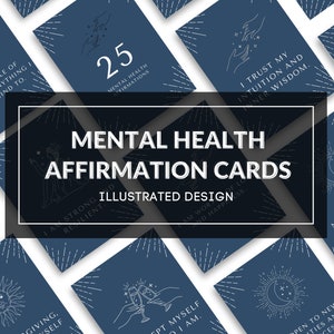 Cartes d'affirmation de la santé mentale : Prendre soin de soi et pensées positives pour soulager l'anxiété et le bien-être - Mantras quotidiens inspirants