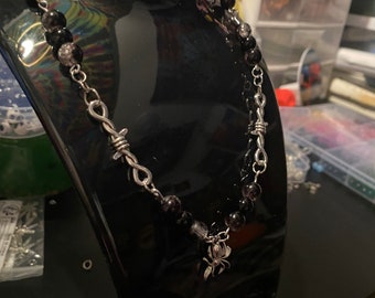 Spider charm necklace