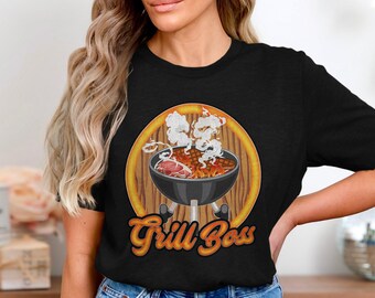 Grill Boss T-Shirt, BBQ Lover Tee, Funny Barbecue Shirt, Grill Master Gift, Backyard BBQ Tee, Meat Smoker Tee, Summer Cookout Shirt