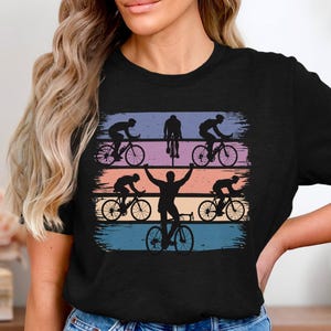 Cycling T Shirt, Road Bike Shirt, Cyclist Gift Tee, Bike Rider Tee, Retro Cycling Shirt, Biker Apparel, Bicycle Racing Tee, Ride Hard Shirt