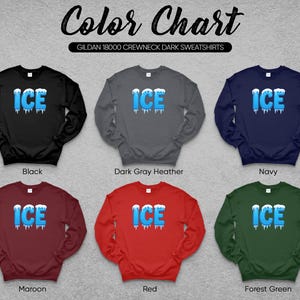 Ice Themed Sweatshirt, Winter Graphic Pullover, Cool Gift Idea, Cozy Winter Top, Unique Graphic Sweater, Holiday Season Clothing