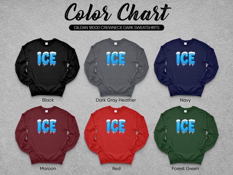 Ice Themed Sweatshirt, Winter Graphic Pullover, Cool Gift Idea, Cozy Winter Top, Unique Graphic Sweater, Holiday Season Clothing