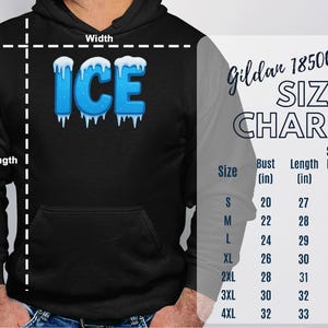 Ice Hoodie, Cool Blue ICE Graphic Hoodie, Graphic Pullover Hoodie, Ice Drip Design Sweatshirt, Unique Ice Hoodie for Men Women