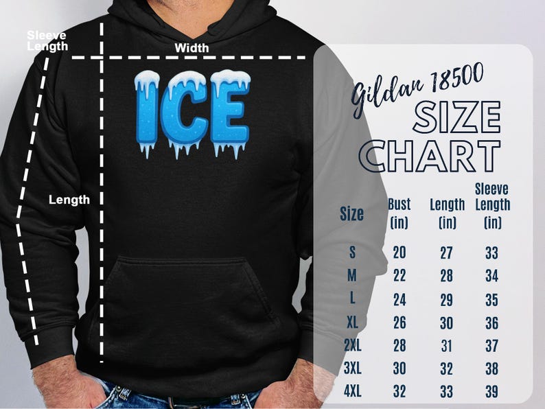 Ice Hoodie, Cool Blue ICE Graphic Hoodie, Graphic Pullover Hoodie, Ice Drip Design Sweatshirt, Unique Ice Hoodie for Men Women