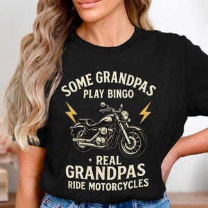 Motorcycle Grandpa Shirt, Real Grandpas Ride Motorcycles Tee, Biker Grandpa Gift Shirt, Funny Grandpa Rider Shirt, Cool Papa Bike Shirt