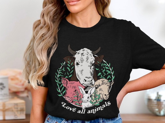 Animal Lover Shirt, Love All Animals Tee, Farm Animal Rescue Shirt