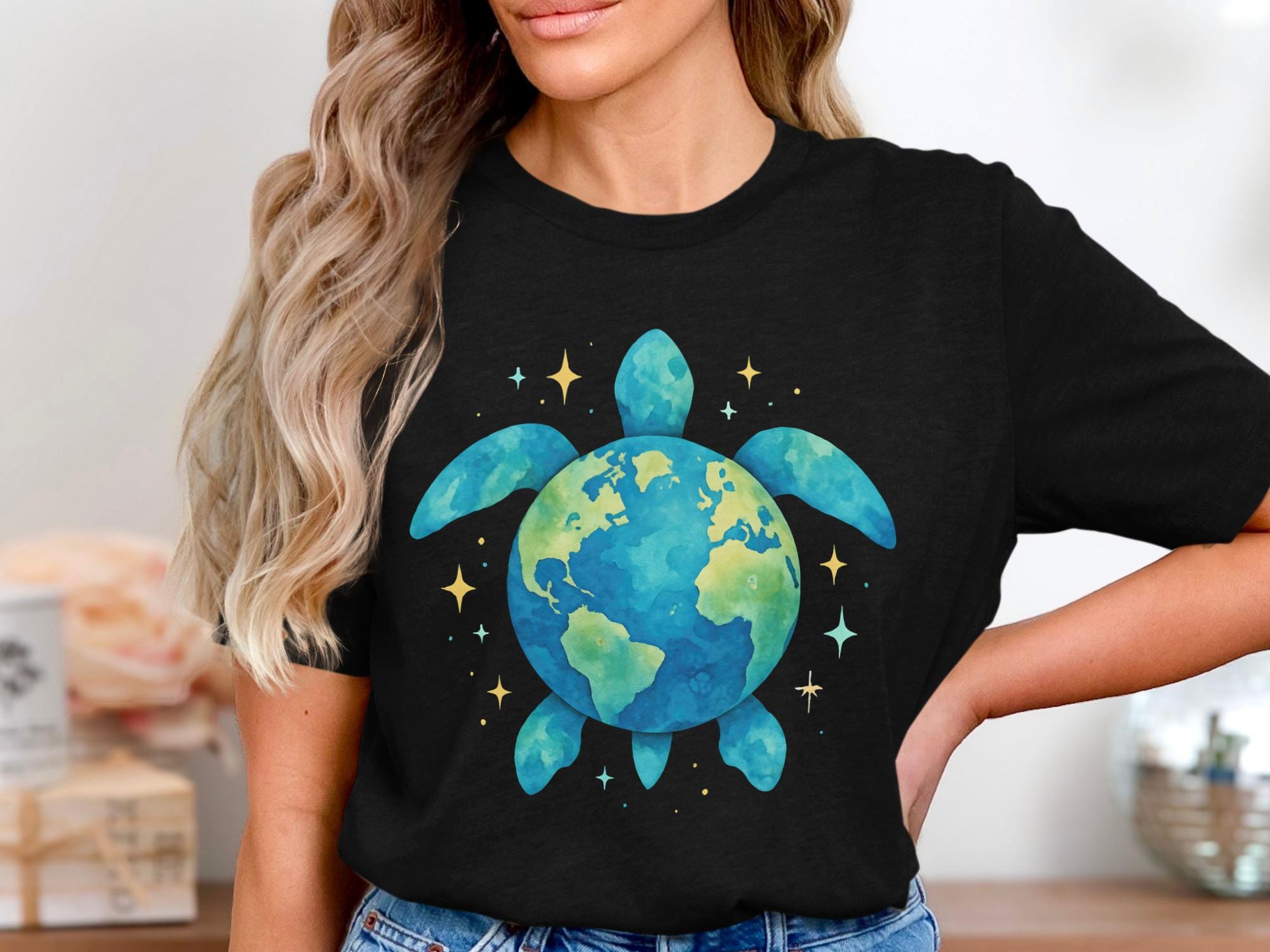 Save The Earth Turtle Shirt, Sea Turtle Earth T-Shirt, Ocean Conservation Tee, Eco Friendly Turtle Shirt, Save The Planet Nature Lover Gift