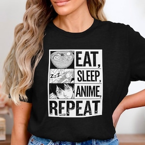 Eat Sleep Anime Repeat Shirt, Anime Lover T Shirt, Manga Style Anime Shirt, Otaku Anime T Shirt, Funny Anime Shirt, Anime Gift Shirt