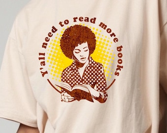 Read More Books T-Shirt – Retro Reader Graphic Tee