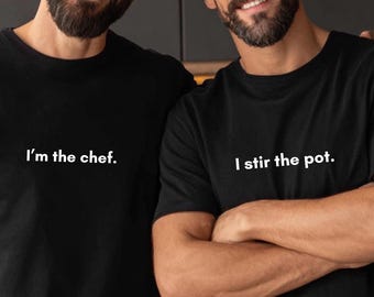 Matching Chef Shirts, Couples Gift, Foodie Long Sleeve Shirts