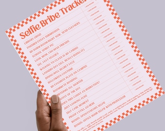 Funny College Student Selfie Tracker: Proof of Life Chart (Digital Download)